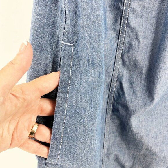 ✅ J. Crew Button Back Chambray Shift Dress AW338 XXS - Picture 4 of 8